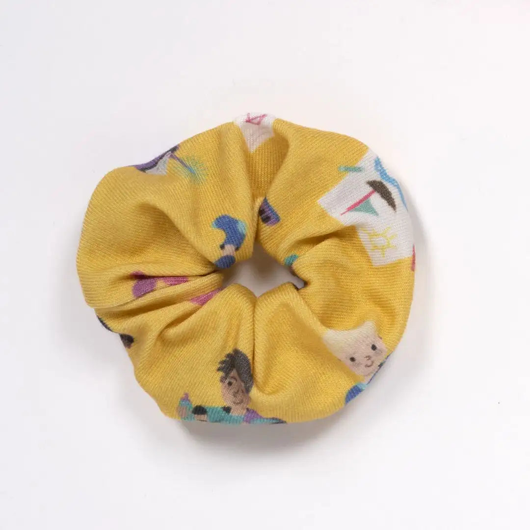 pauakids Scrunchie gelb gemustert, Puppenpapa Print