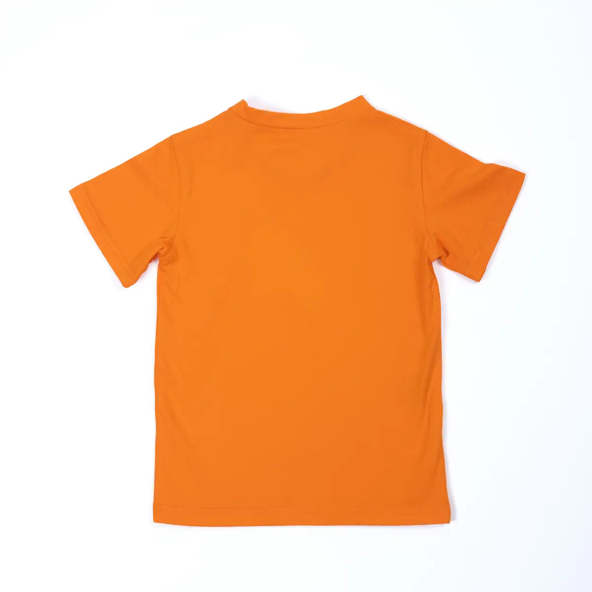 Oranges Shirt aus Biobaumwolle Rückenansicht