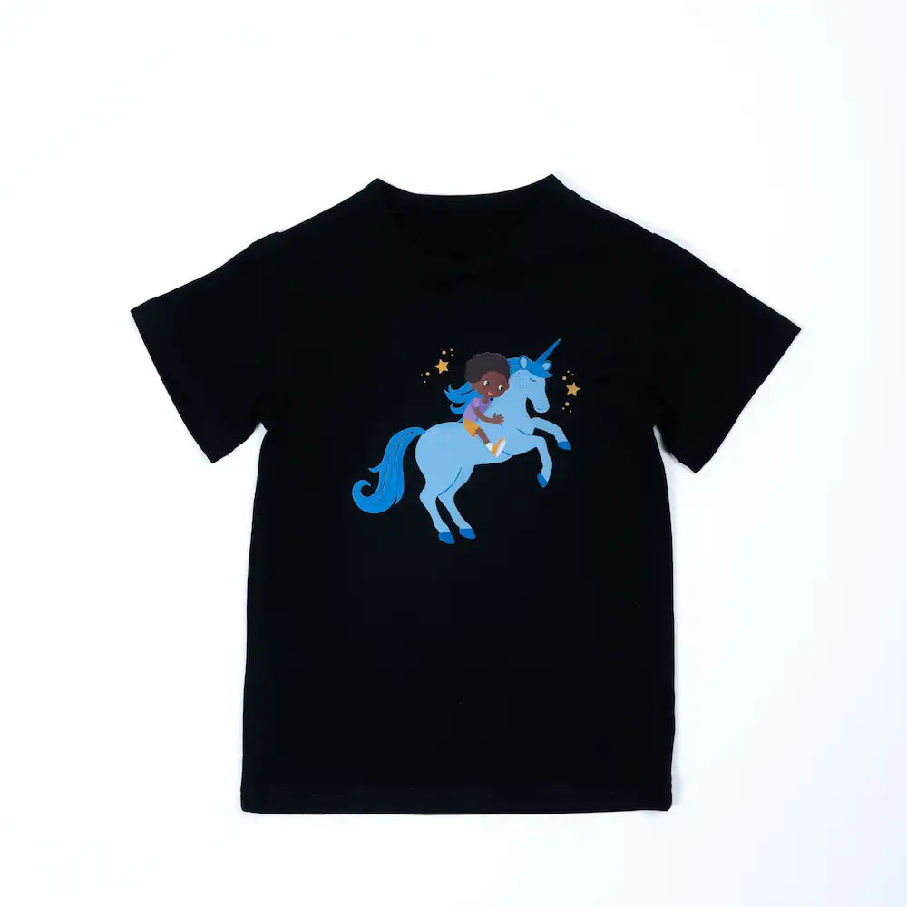 pauakids Micro Modal Shirt in schwarz Vorderansicht