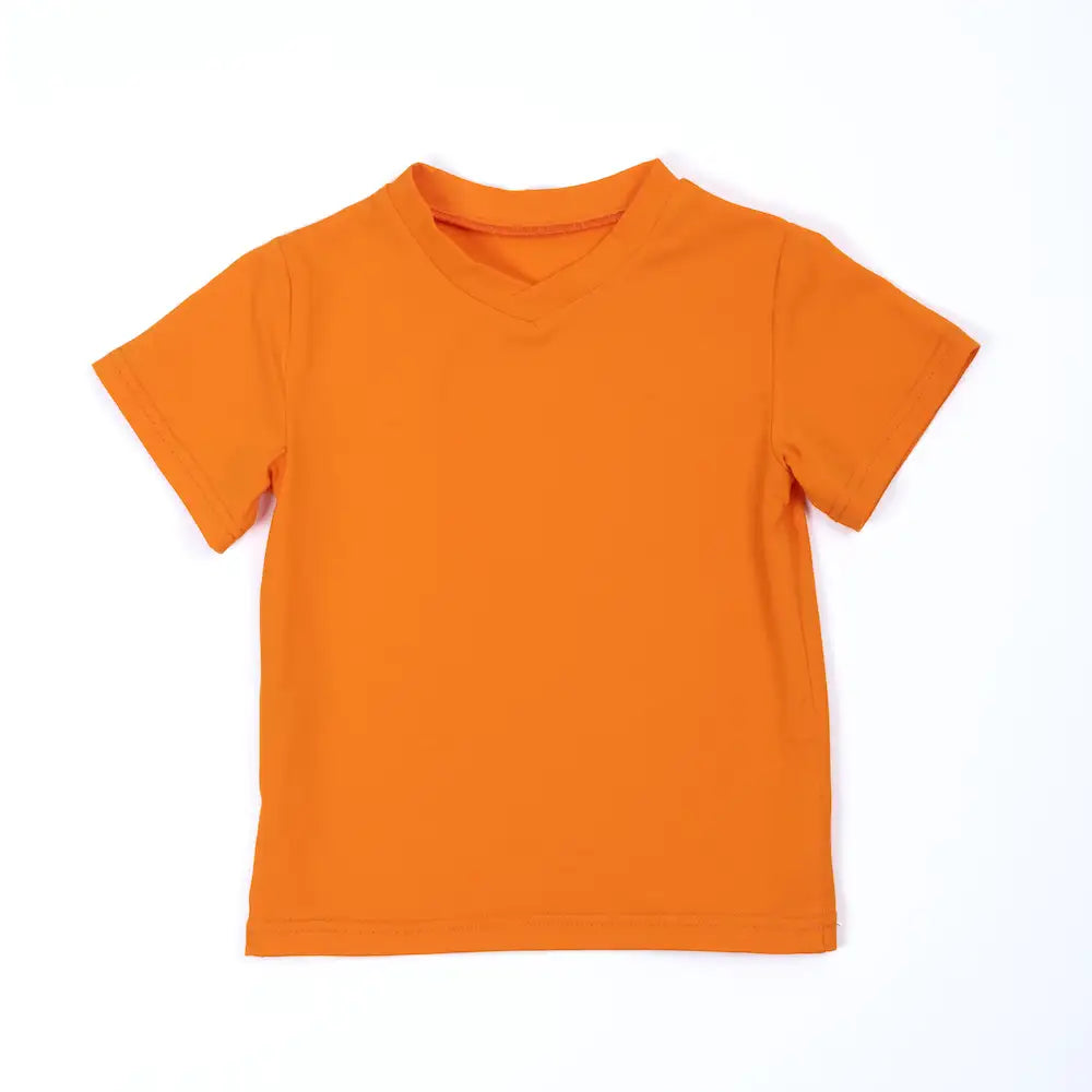 pauakids Shirt unifarben orange Vorderansicht