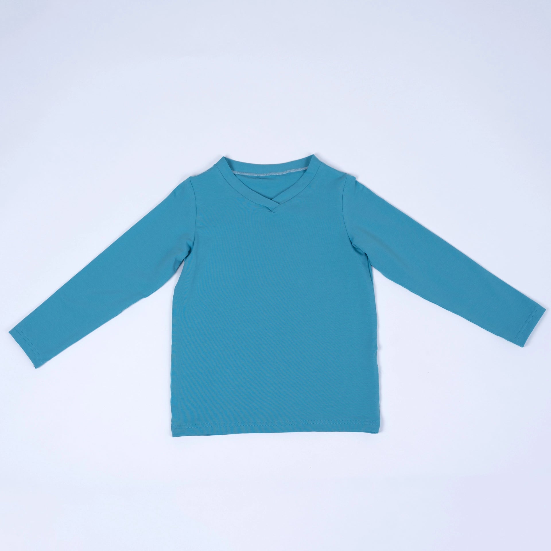 pauakids Unisex Basics Langarmshirt in aqua, Vorderansicht