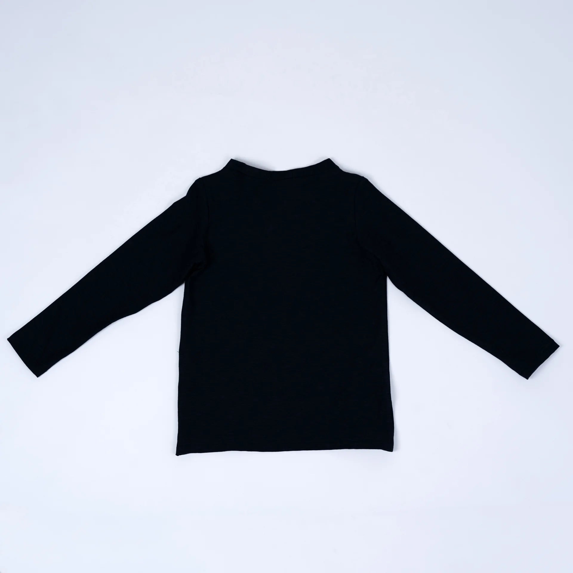 pauakids Micro Modal Kinder Longsleeve Rückenansicht schwarz